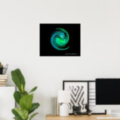 BLAU GREEN LIGHT VORTEX POSTER (Heimbüro)