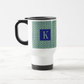 BLAU GREEN STRICK Travel Mug + Initial II Reisebecher (Links)