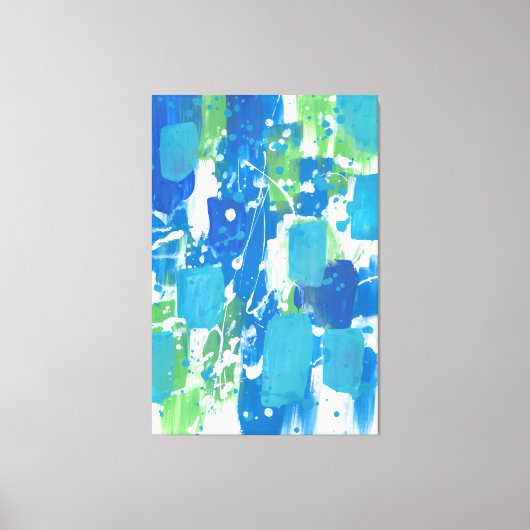 Blau grün Abstrakt Leinwanddruck (Vorderseite)