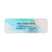 Blau-grün aquamariner Spritzer Rücksendeadresse (Vorne)