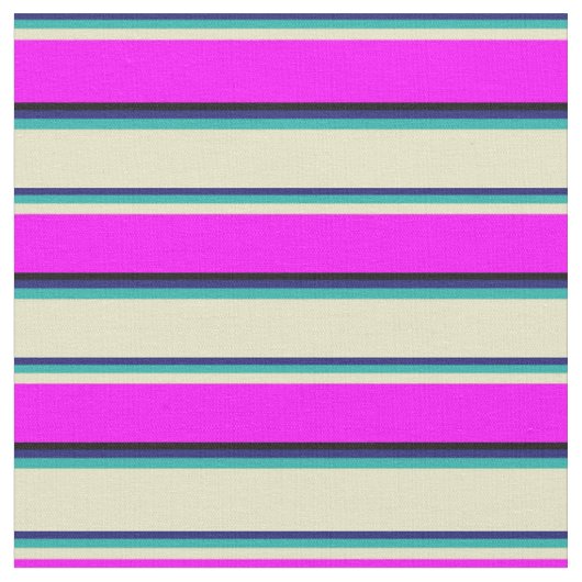 Blau, grün, blass Goldenrod, Fuchsia & Black Stoff (Nahaufnahme)