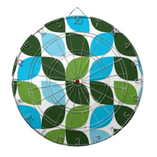 Blau, grün, cool, trendig, moderne Natur abstrakt Dartscheibe
