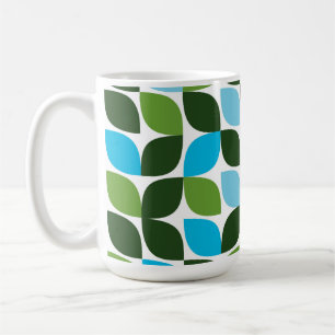 Blau, grün, cool, trendig, moderne Natur abstrakt Kaffeetasse