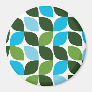 Blau, grün, cool, trendig, moderne Natur abstrakt Magnet