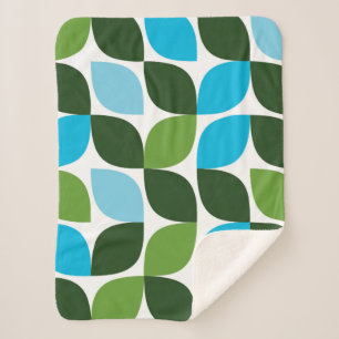 Blau, grün, cool, trendig, moderne Natur abstrakt Sherpadecke