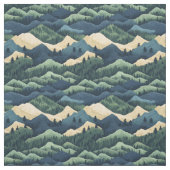 blau / grün / Crembäume und -gebirge Stoff (Muster)