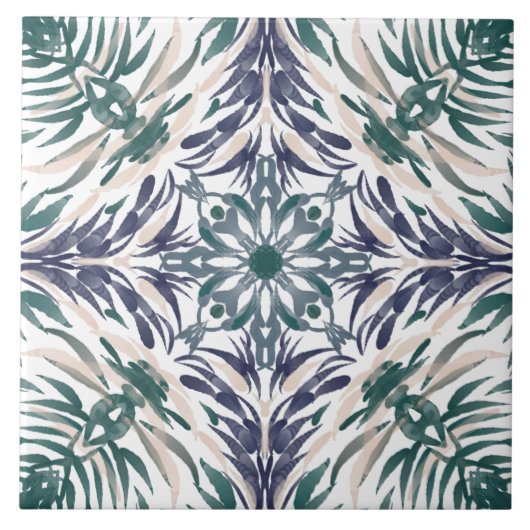 Blau-grün Fliese (Vorderseite)