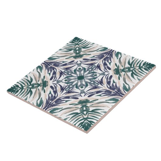 Blau-grün Fliese (Seite)