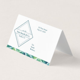 Blau/Grün für das Design von White Company Visitenkarten