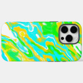 Blau-grün-gelb Abstrakt-Marmorflüssigkeit Case-Mate iPhone Hülle (Rückseite (Horizontal))