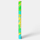 Blau-grün-gelb Abstrakt-Marmorflüssigkeit Samsung Galaxy Hülle (Linke Seite)