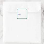 Blau & Grün Geschenk Aufkleber (Tasche)