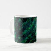 Blau, grün gestreift, Hintergrund mit Weichzeichnu Kaffeetasse (Vorderseite Links)