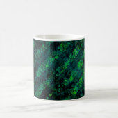 Blau, grün gestreift, Hintergrund mit Weichzeichnu Kaffeetasse (Mittel)