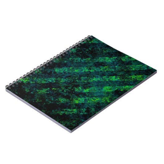 Blau, grün gestreift, Hintergrund mit Weichzeichnu Notizblock (Linke Seite)