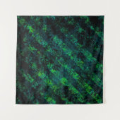 Blau, grün gestreift, Hintergrund mit Weichzeichnu Wandteppich (Vorderseite (Horizontal))