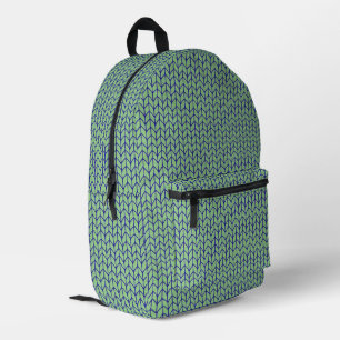 BLAU GRÜN GESTRICKTER Rucksack