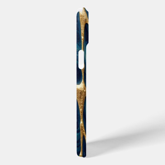 Blau, Grün, Gold Case-Mate iPhone Hülle (Rückseite / Rechts)