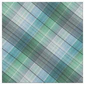 Blau grün in den Käfig. Stoff (Nahaufnahme)