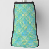 Blau Grün Karo abstraktes Muster Golf Headcover (Rotieren 90)