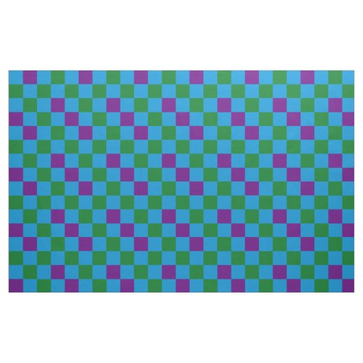 Blau Grün Lila Karomuster Design  Stoff (Fat Quarter (45,7 x 55,9 cm))