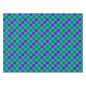 Blau Grün Lila Karomuster Design  Tischdecke (Vorderseite (Horizontal))