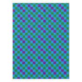 Blau Grün Lila Karomuster Design  Tischdecke (Vorderseite)