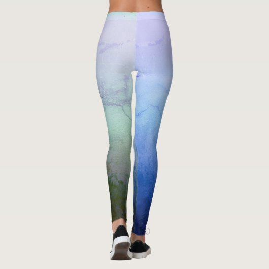 Blau, Grün, Melody - Benutzerdefinierte Leggings (Rückseite)