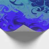 Blau Grün Orange Pink Abstraktes Muster wirbeln Geschenkpapier (Ecke)