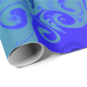 Blau Grün Orange Pink Abstraktes Muster wirbeln Geschenkpapier (Rolleneckpunkt)