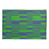 Blau Grün Patchwork Streifen Design  Kissenbezug (Rückseite)