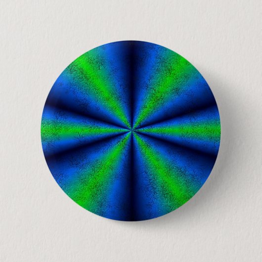 blau grün Regenbogen in Elefantenhaut leder Optik Button (Vorderseite)