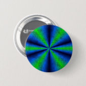 blau grün Regenbogen in Elefantenhaut leder Optik Button (Vorne & Hinten)