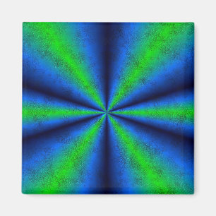 blau grün Regenbogen in Elefantenhaut leder Optik Magnet