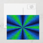 blau grün Regenbogen in Elefantenhaut leder Optik Postkarte (Vorne/Hinten)