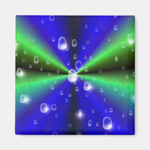 Blau grün Regenbogen in Elephant Skin Leather Opti Magnet