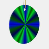 blau grün Regenbogen Keramik Ornament (Rechts)