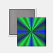blau grün Regenbogen Magnet (Vorderseite/Rückseite)
