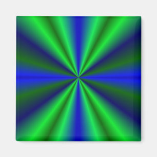 blau grün Regenbogen Magnet