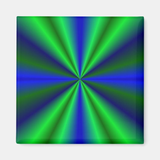 blau grün Regenbogen Magnet (Vorne)