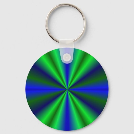 blau grün Regenbogen Schlüsselanhänger (Vorderseite)