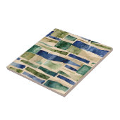 Blau, Grün, Taupe Imitate Mauerwerk Fliese (Seite)