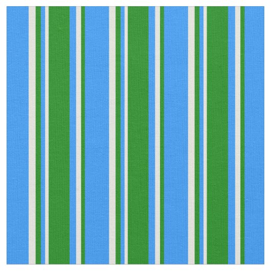 Blau, Grün und Beige Linien Muster Stoff (Nahaufnahme)