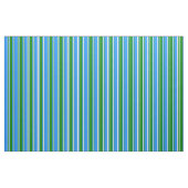 Blau, Grün und Beige Linien Muster Stoff (Fat Quarter (45,7 x 55,9 cm))