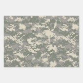 Blau, Grün und Beige Pixel Camouflage Camouflage Geschenkpapier Set (Vorderseite 3)