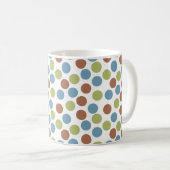 Blau, Grün und Braun Kaffeetasse (VorderseiteRechts)