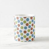 Blau, Grün und Braun Kaffeetasse (Mittel)