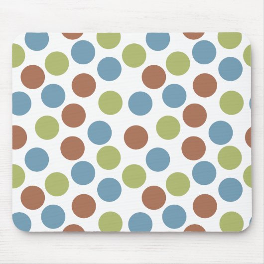 Blau, Grün und Braun Mousepad (Vorne)