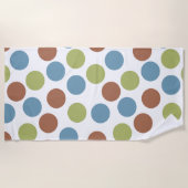 Blau, Grün und Braun Strandtuch (Vorderseite)