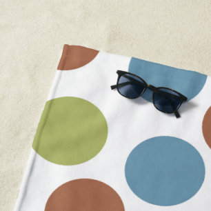 Blau, Grün und Braun Strandtuch